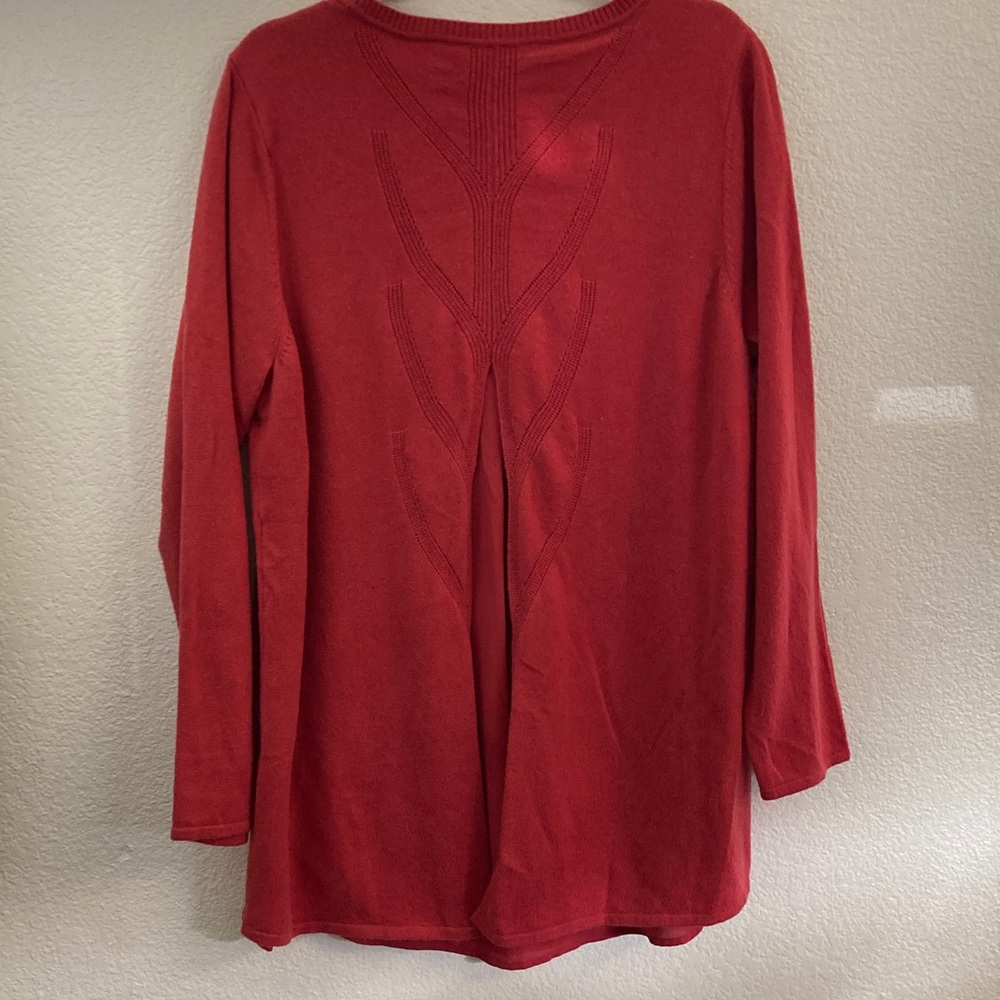 Soft Surroundings orange Long Sleeve knit wool & alpaca blend lagenlook